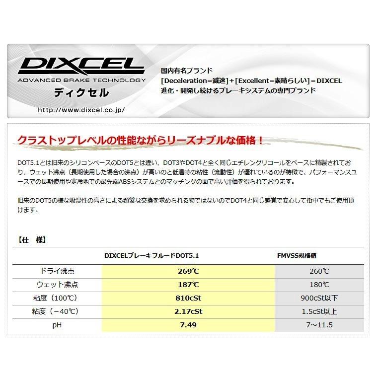 DOT5.1 ブレーキフルード　ブレーキオイル １本（１リットル） DIXCEL（ディクセル）製　BF510-01｜tpc3388｜02