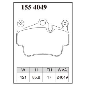 ブレーキパッド　超低ダスト ポルシェ 911 (997) 99705/99705K 04/08〜08/06 前後セット　DIXCEL ディクセル  Mタイプ 品番 M-1554049,M-1551301