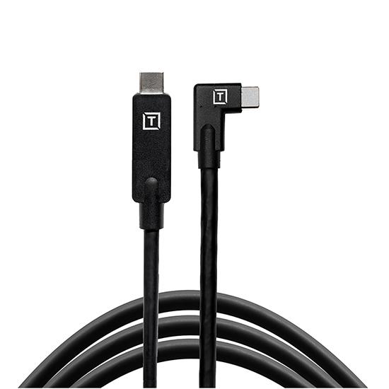 TetherTools（テザーツールス）USB-C ー USB-C ケーブル Right Angle 4.6m ブラック CUC15RT-BLK｜tpc