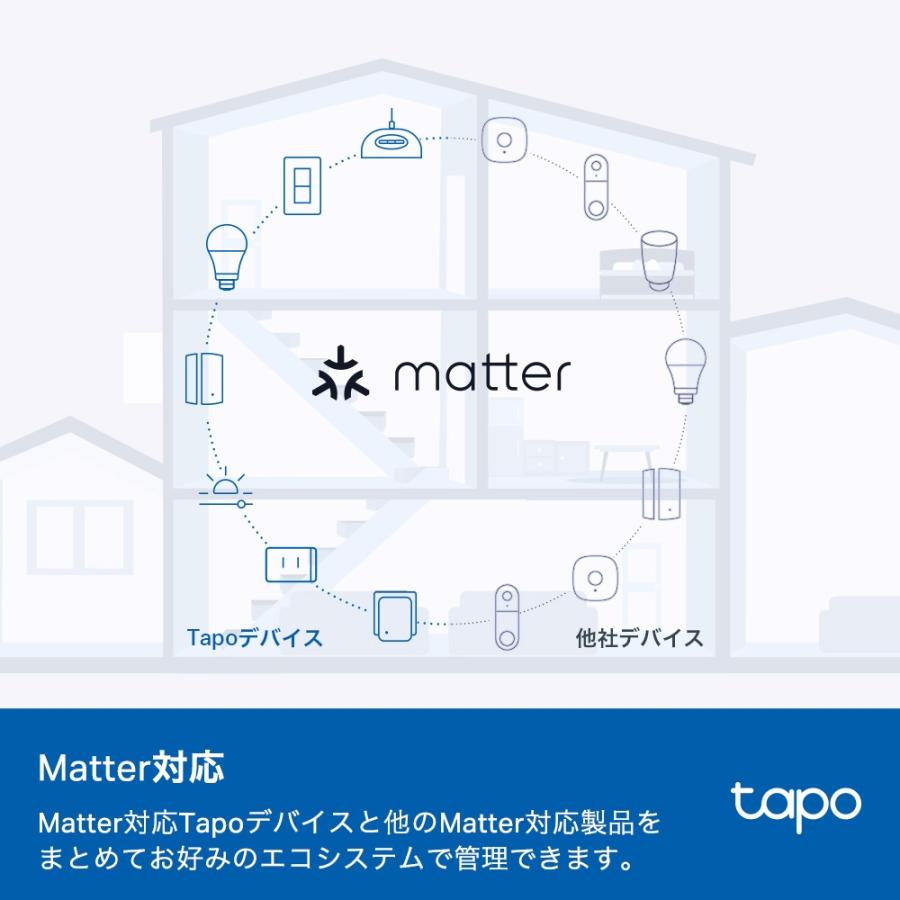 WiFi スマートプラグ 遠隔操作 Googleホーム 対応 音声コントロール 電力モニタリング機能 Matter対応 ミニスマートWi-Fiプラグ Tapo P110M/A |  | 02