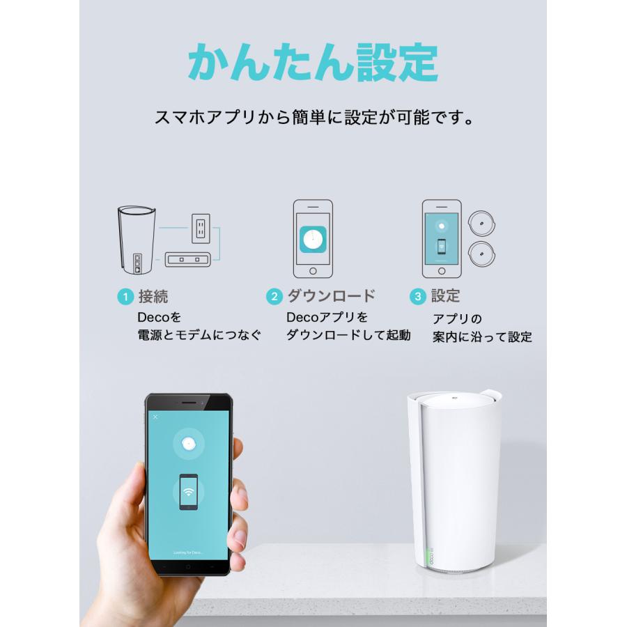 TP-Link Wi-Fi 6E ルーター 高速メッシュWi-Fiシステム Deco TP-Link Wi-Fi 6E ルーター 高速メッシュWi-Fiシステム Deco
