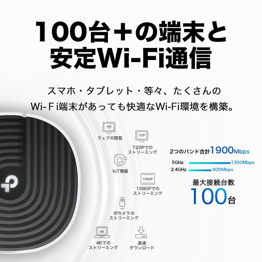 WiFi 無線LANルーター メッシュWiFiシステム AC1900規格 Deco S7/A 2ユニットセット｜tplink｜07