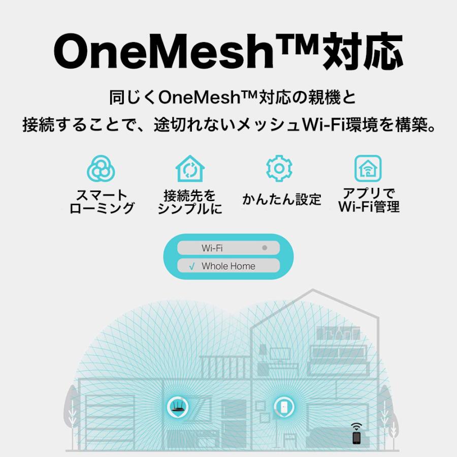TP-Link メッシュWiFi無線LAN 中継器RE230 433+300Mbps OneMesh対応 3