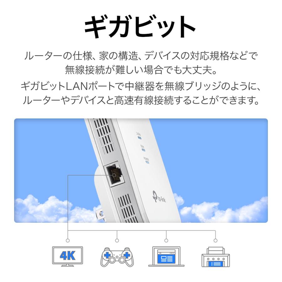 無線中継器 殿堂級1750Mbps無線LAN中継器 WIFI中継器 Wi-Fi中継機 無線Lan中継機 TP-Link RE450 11ac対応 コンセント直挿し ブリッジ(APモード) | TP-Link | 04