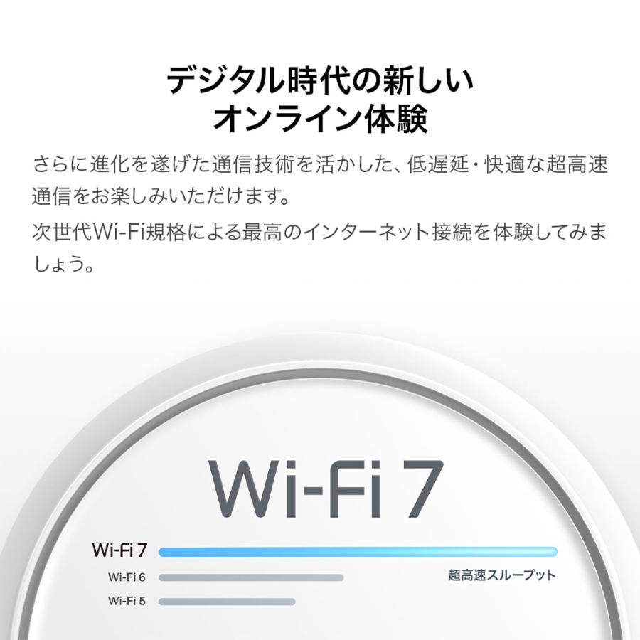 TP-Link WiFi7 AIメッシュ 2882+688Mbps TP-Link BE3570 1台 2.5Giga
