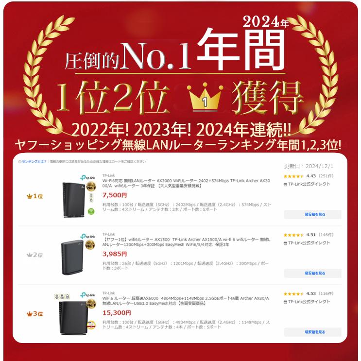 TP-Link 大人気 WiFi 6E 無線LAN WiFiルーター AXE5400 2402+ TP-Link 大人気 WiFi 6E 無線LAN WiFiルーター AXE5400 2402+