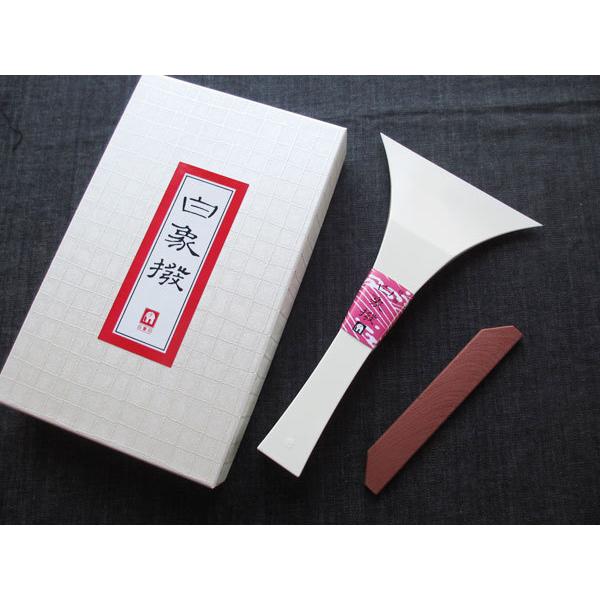 津山撥七五 三味線バチ　未使用品 三味線撥(三味線バチ) 白象 地唄用 【七五】 練習用 プラスチック(プラ