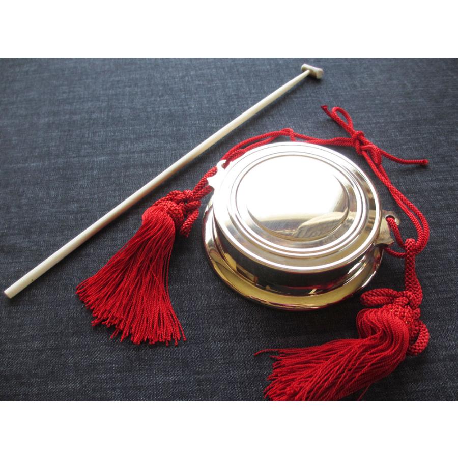 チャンチキ4.5寸※撞木 摺り鉦(摺鉦/チャンチキ/チャンギリ/当たり鉦) 4.5寸(約13.6cm