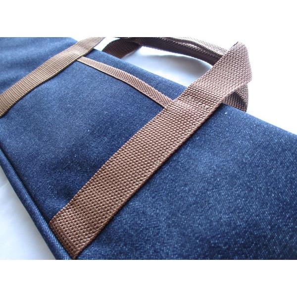 横笛ケース 篠笛(しの笛) ソフトケース ショルダー付 2色 デニム 大塚