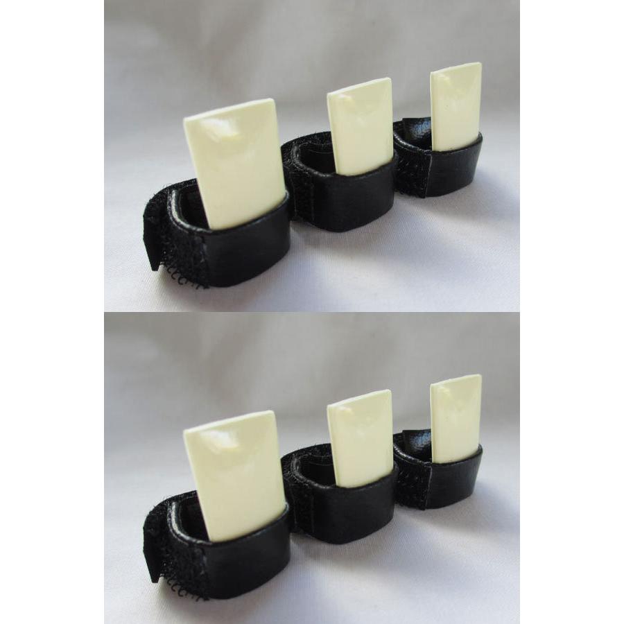 生田流 プラスチック琴爪 大+マジックテープ式爪輪セット 練習・入門用