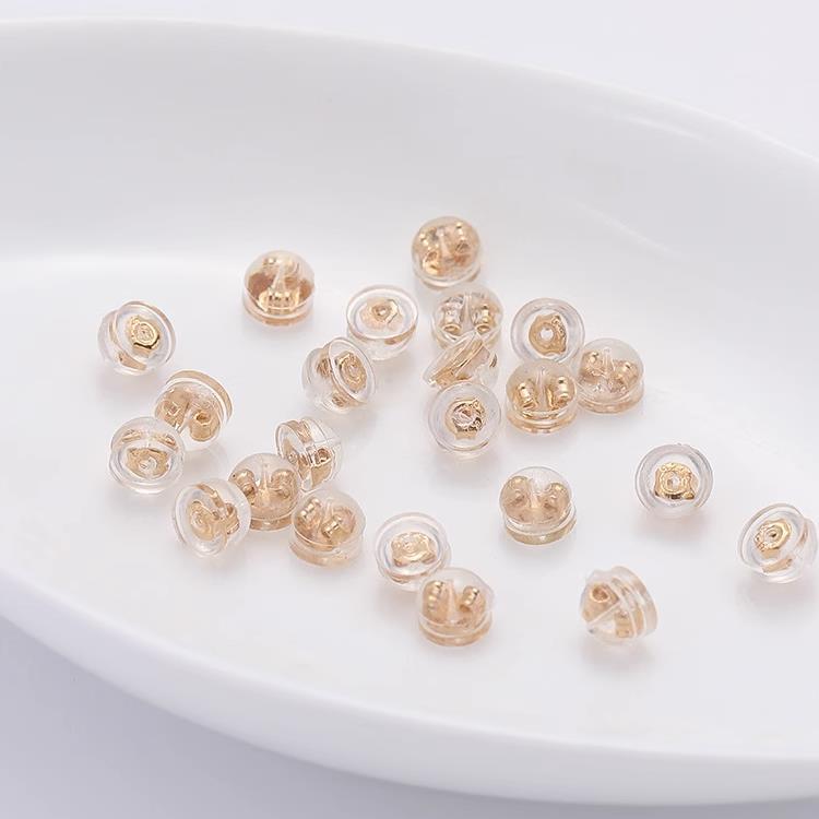 ピアス キャッチ 落ちにくい キャッチャー 金属アレルギー対応 ダブルロック G18K サージカルステンレス316L シリコン製 ゴールド ピンクゴールド シルバー |  | 06