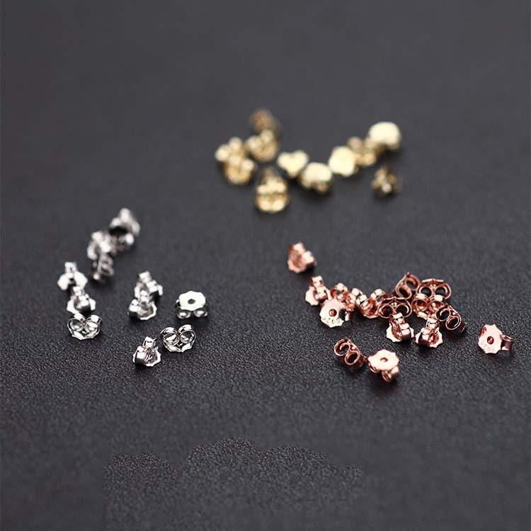 ピアス キャッチ 2点セット 18K ゴールド シルバー925 ピンクゴールド ブラック 金属アレルギー対応 落ちない ピアスロック 留め具 プチプラ |  | 07