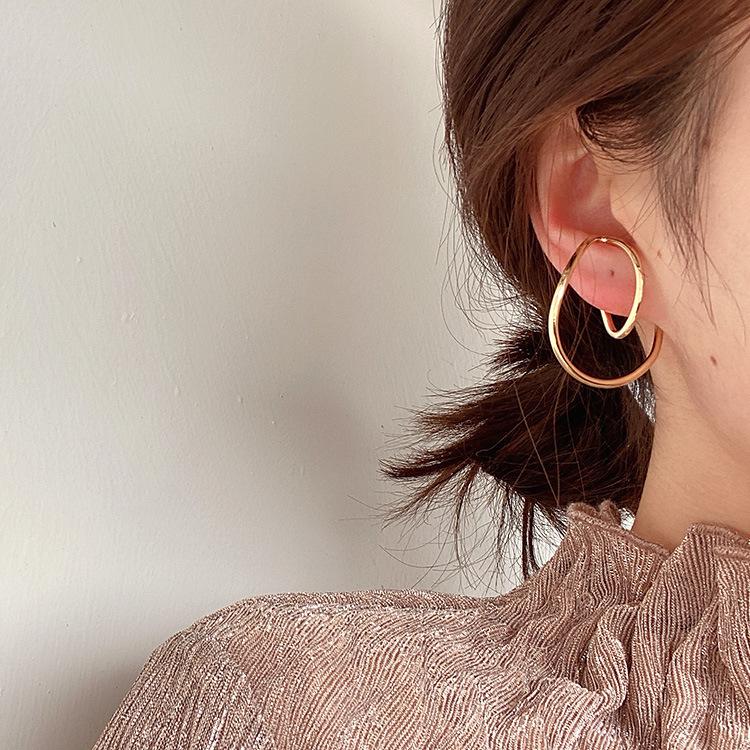 イヤーカフ レディース 18K 両耳用 2連 メタル ダブルライン ダブルツイスト 重ね付け風 カジュアル 仕事 プレゼント オフィス |  | 08