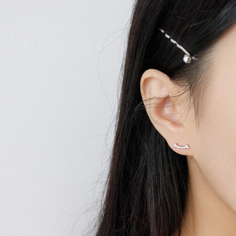 ピアス レディース 小さめ 18K シルバー925 金属アレルギー対応 スマイル 微笑み 笑顔 華奢 プレゼント 仕事 オフィス |  | 05