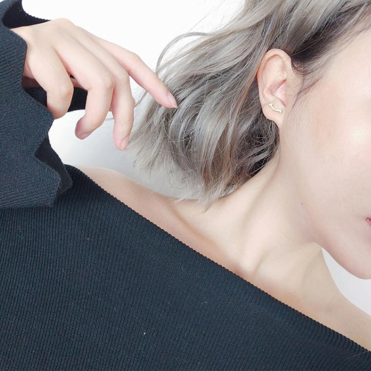 ピアス レディース 小さめ 18K シルバー925 金属アレルギー対応 スマイル 微笑み 笑顔 華奢 プレゼント 仕事 オフィス |  | 08