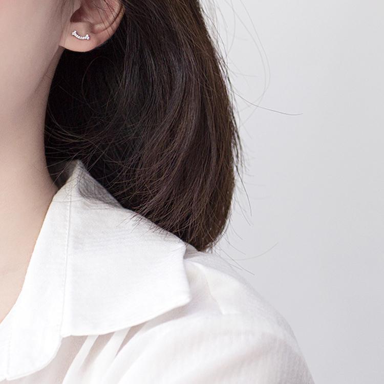 ピアス レディース 小さめ 18K シルバー925 金属アレルギー対応 スマイル 微笑み 笑顔 華奢 プレゼント 仕事 オフィス |  | 10