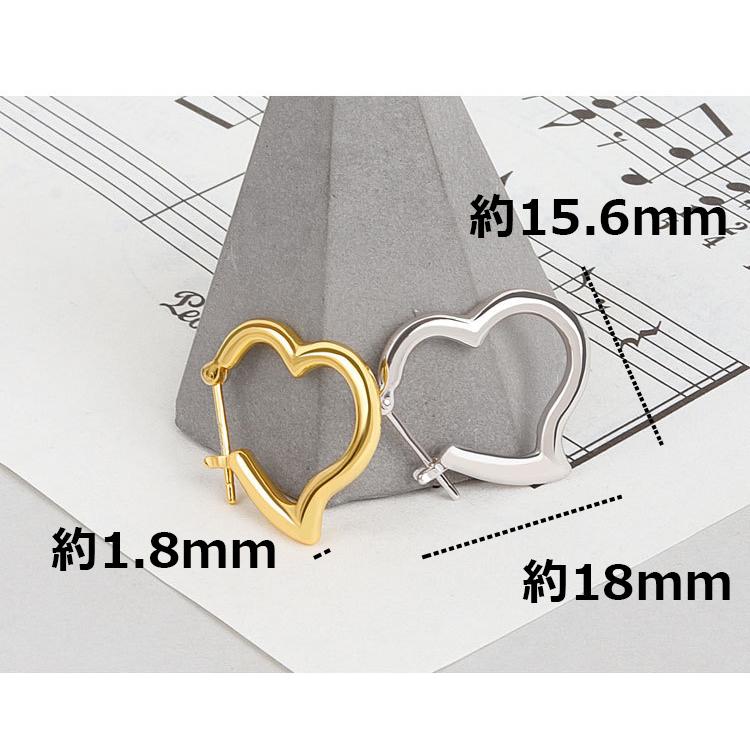 フープピアス レディース 18K シルバー925 金属アレルギー対応 ハート オープンハート セカンドピアス ファーストピアス スナップ 仕事 プレゼント |  | 07