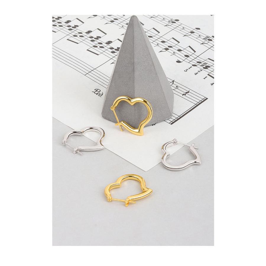 フープピアス レディース 18K シルバー925 金属アレルギー対応 ハート オープンハート セカンドピアス ファーストピアス スナップ 仕事 プレゼント |  | 08