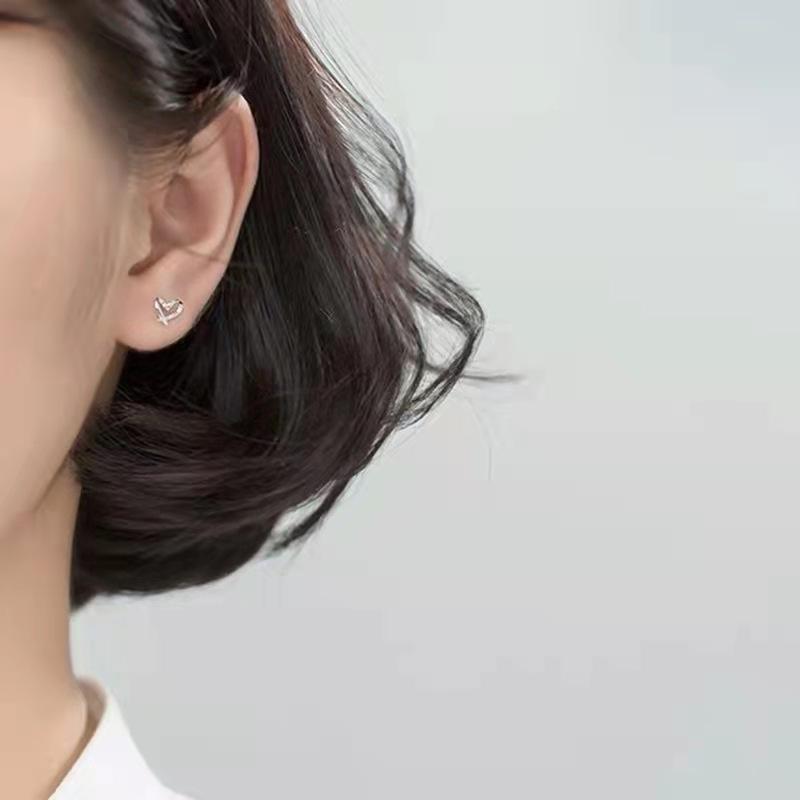 ピアス レディース 小さめ 金属アレルギー対応 18K ゴールド シルバー925 ハート ツイスト 透かし シンプル プレゼント 仕事 |  | 04