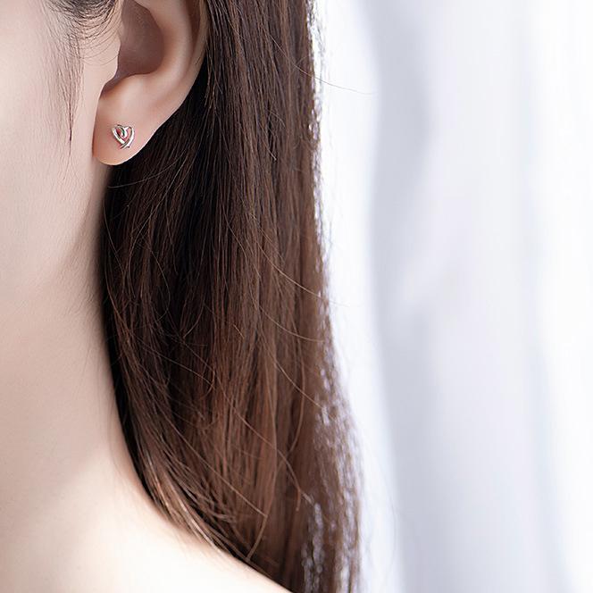 ピアス レディース 小さめ 金属アレルギー対応 18K ゴールド シルバー925 ハート ツイスト 透かし シンプル プレゼント 仕事 |  | 05