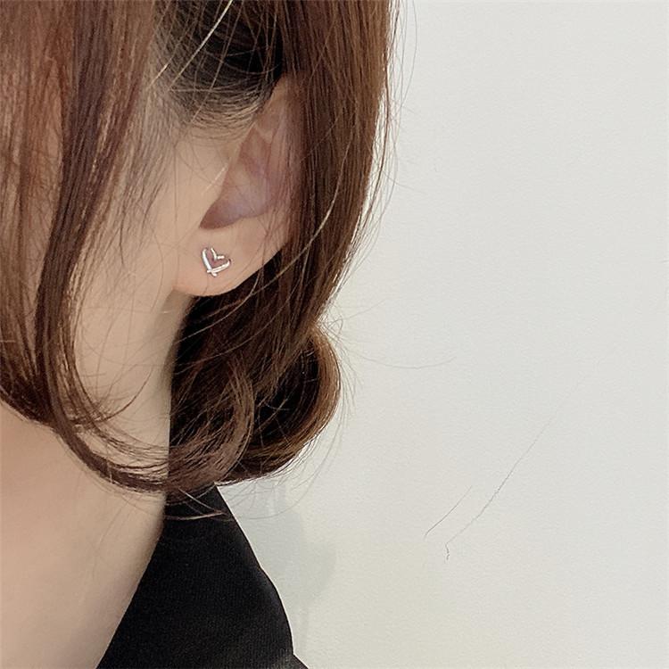 ピアス レディース 小さめ 金属アレルギー対応 18K ゴールド シルバー925 ハート ツイスト 透かし シンプル プレゼント 仕事 |  | 03