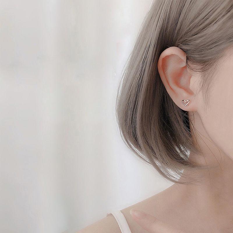 ピアス レディース 小さめ 金属アレルギー対応 18K ゴールド シルバー925 ハート ツイスト 透かし シンプル プレゼント 仕事 |  | 08