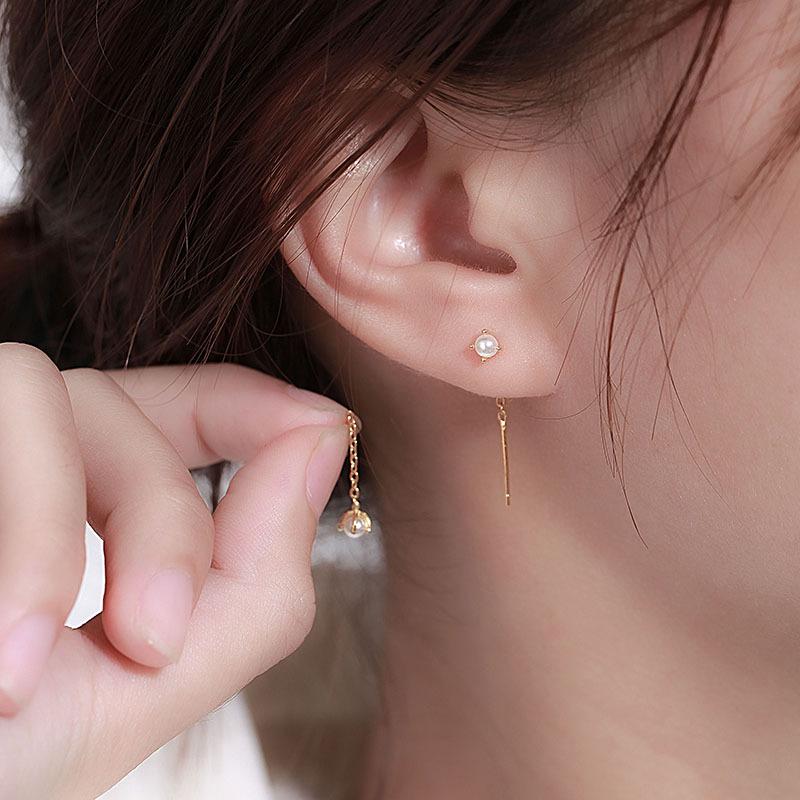 ピアス 18金 パール アレルギー対応 レディース チェーン 1粒 一粒 アメリカンピアス 揺れる 仕事 プレゼント |  | 06