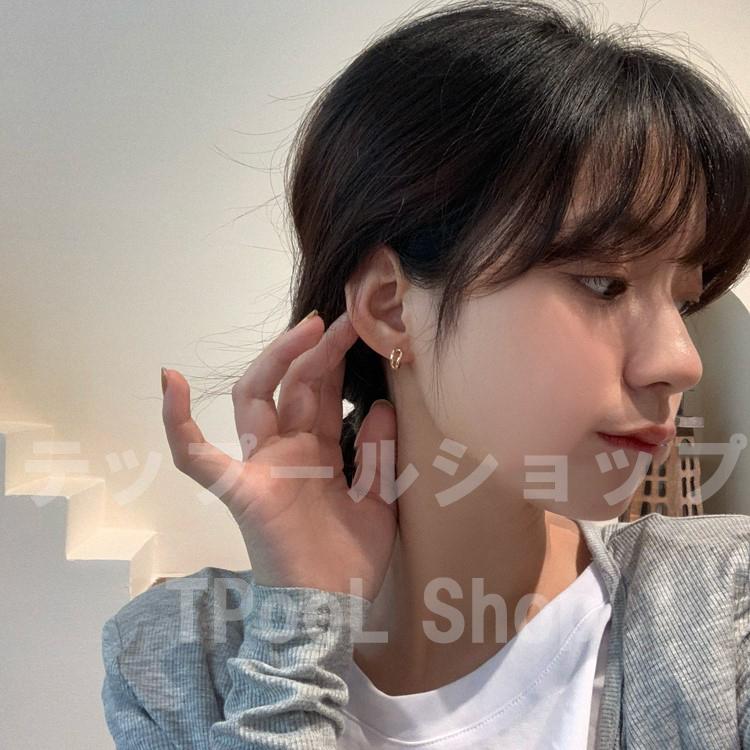 ピアス 18K レディース アレルギー対応 小さめ フープピアス 18金 ゴールド シルバー925 透かし 両耳用 シンプル 仕事 プレゼント |  | 05