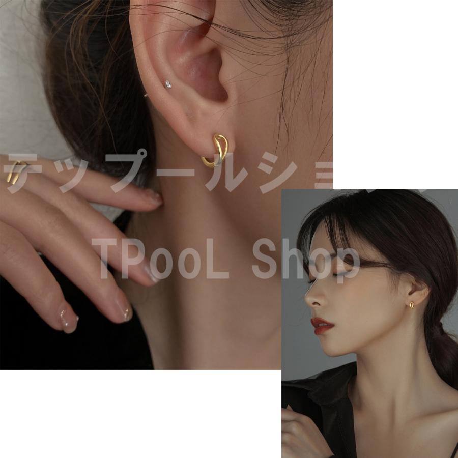ピアス 18K レディース アレルギー対応 小さめ フープピアス 18金 ゴールド シルバー925 透かし 両耳用 シンプル 仕事 プレゼント |  | 07