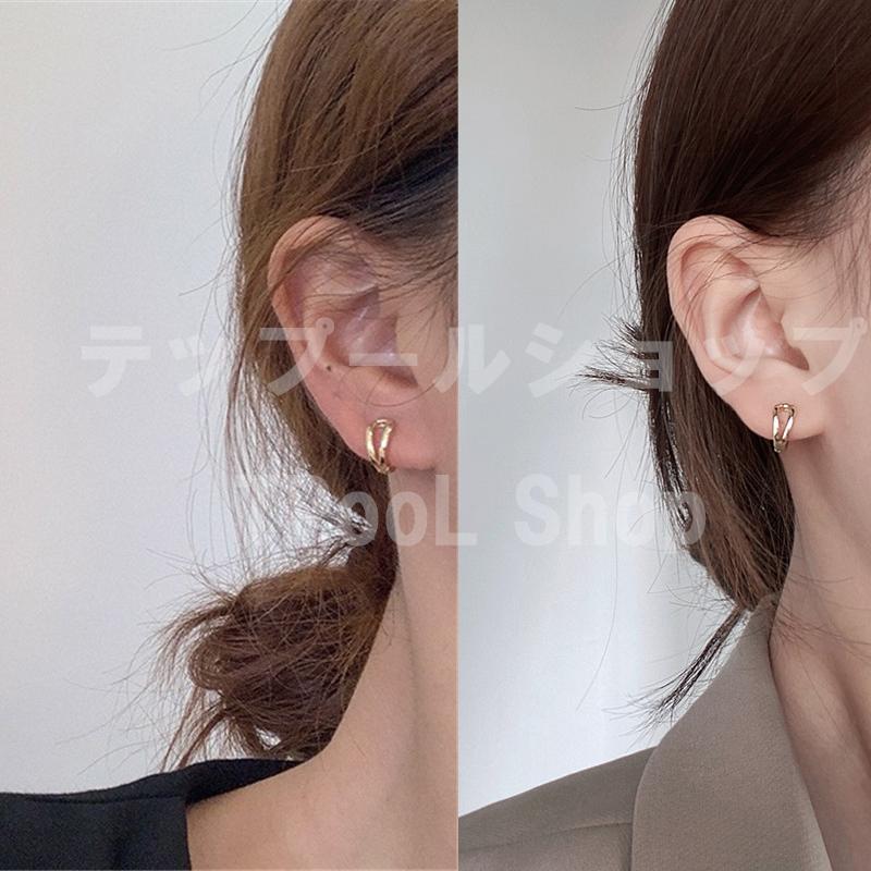 ピアス 18K レディース アレルギー対応 小さめ フープピアス 18金 ゴールド シルバー925 透かし 両耳用 シンプル 仕事 プレゼント |  | 09