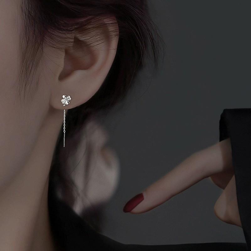 ピアス レディース 小さめ アレルギー対応 揺れる クローバー チェーン 四つ葉 アメリカンピアス 仕事 プレゼント |  | 02