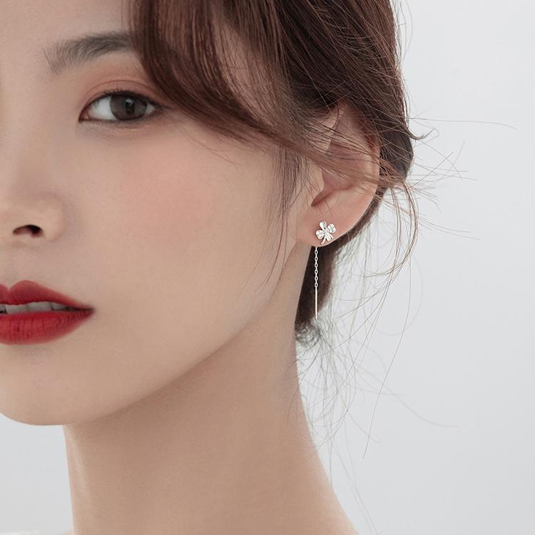 ピアス レディース 小さめ アレルギー対応 揺れる クローバー チェーン 四つ葉 アメリカンピアス 仕事 プレゼント |  | 05