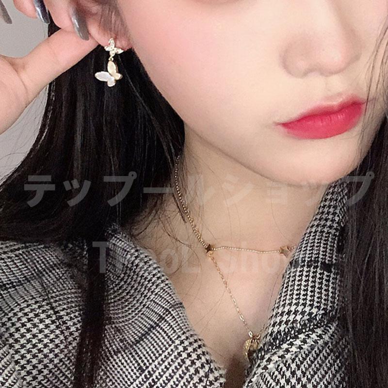 ピアス レディース 小さめ 18K ゴールド シルバー925 金属アレルギー対応 蝶々 バタフライ 揺れる CZダイヤモンド 仕事 プレゼント |  | 07
