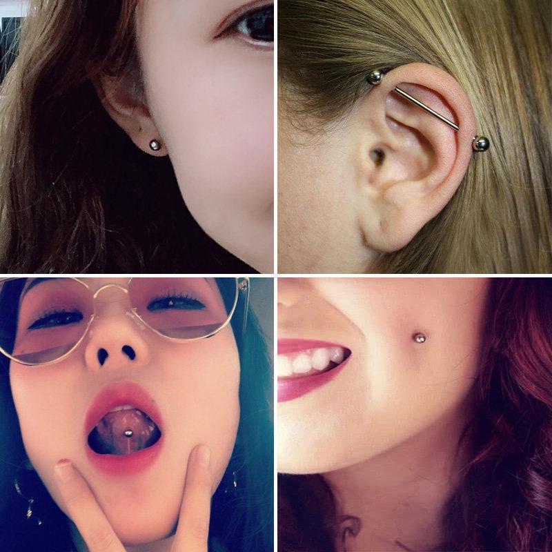 ピアス ボディピアス キャッチ 18G 16G 14G 軟骨ピアス 舌ピアス サージカルステンレス316L 金属アレルギー対応 ストレートバーベル つけっぱなし |  | 06