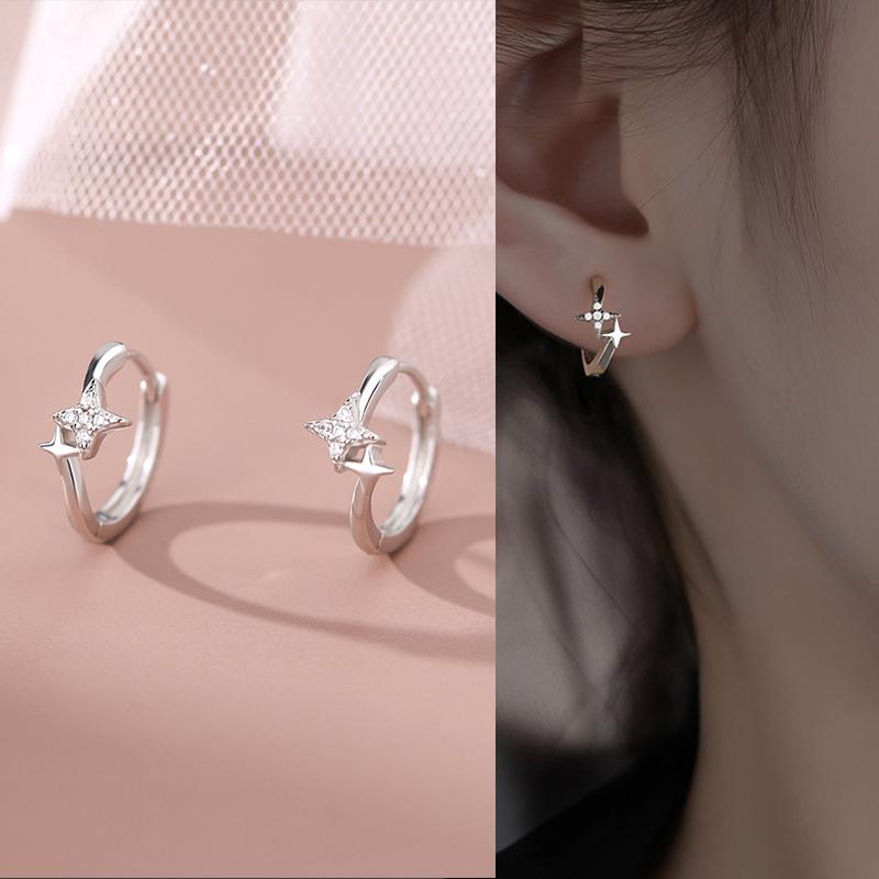 ピアス フープ アレルギー対応 レディース 星 スター 小さめ 仕事 プレゼント | 