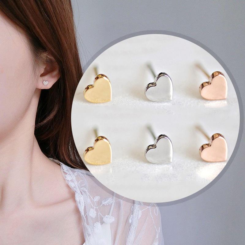 ピアス 18K 金属アレルギー対応 サージカルステンレス 小さめ ハート 