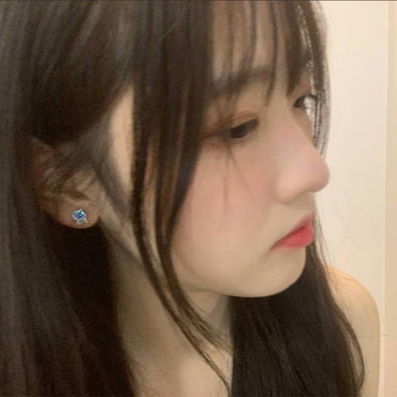 ピアス レディース 金属アレルギー対応 小さめ シルバー925 キュービックジルコニア ブルー ハート 仕事 プレゼント |  | 05