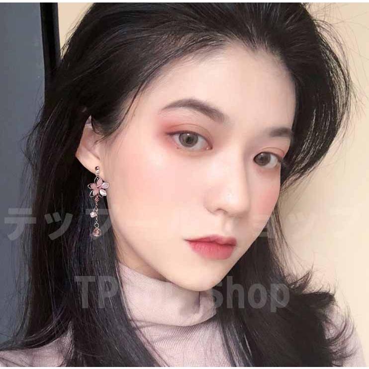 ピアス レディース 18K アレルギー対応 桜 花 揺れる イヤリング シルバー925 フラワー さくら ロング 仕事 プレゼント |  | 04