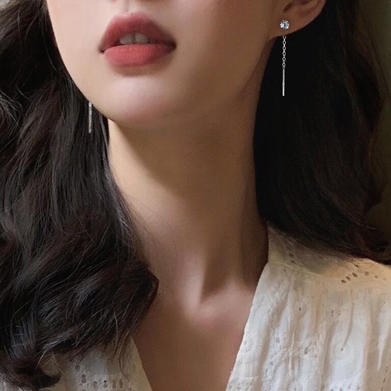 ピアス レディース 金属アレルギー対応 シルバー925 ロング チェーン 揺れる 一粒 カジュアル オシャレ 仕事 プレゼント オフィス |  | 11