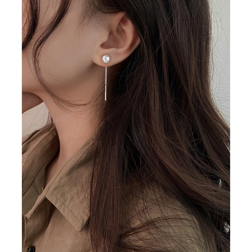 ピアス レディース 金属アレルギー対応 シルバー925 ロング チェーン 揺れる 一粒 カジュアル オシャレ 仕事 プレゼント オフィス |  | 06