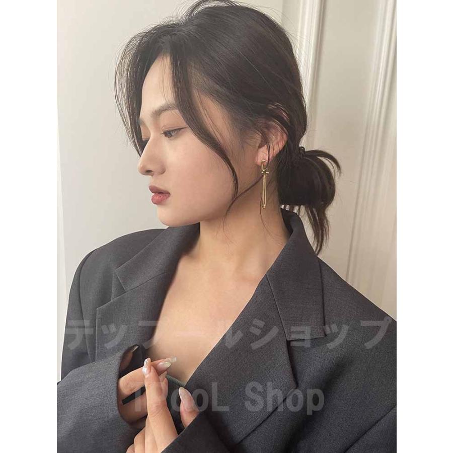 ピアス レディース 18K 金属アレルギー対応 シルバー925 ゴールド 透かし 揺れる メタル ロング 仕事 プレゼント |  | 10