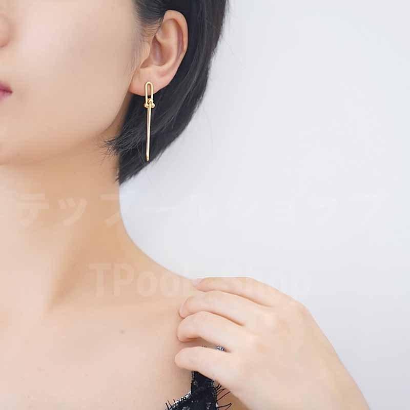 ピアス レディース 18K 金属アレルギー対応 シルバー925 ゴールド 透かし 揺れる メタル ロング 仕事 プレゼント |  | 06