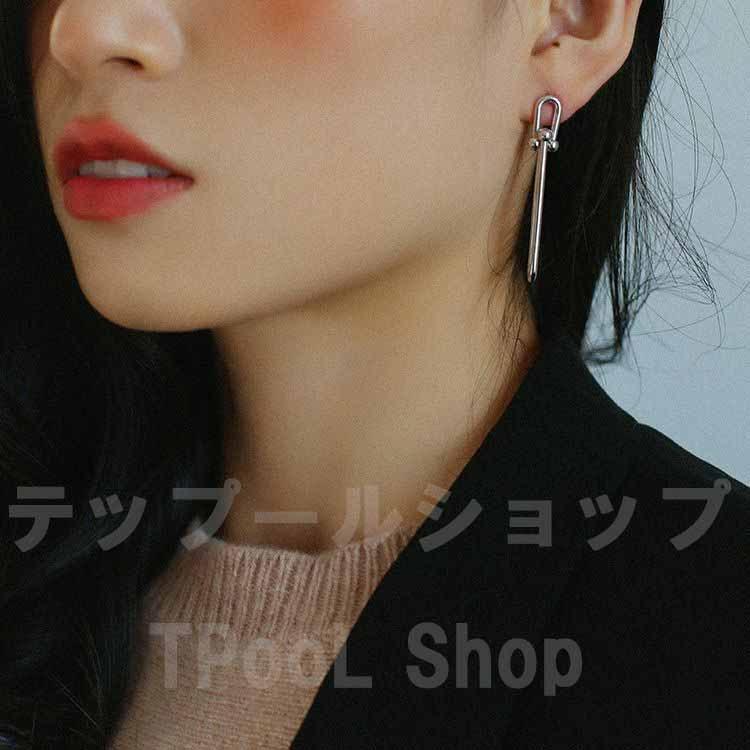 ピアス レディース 18K 金属アレルギー対応 シルバー925 ゴールド 透かし 揺れる メタル ロング 仕事 プレゼント |  | 07