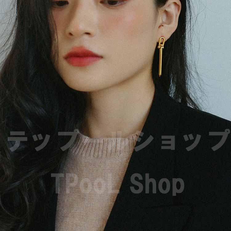 ピアス レディース 18K 金属アレルギー対応 シルバー925 ゴールド 透かし 揺れる メタル ロング 仕事 プレゼント |  | 08