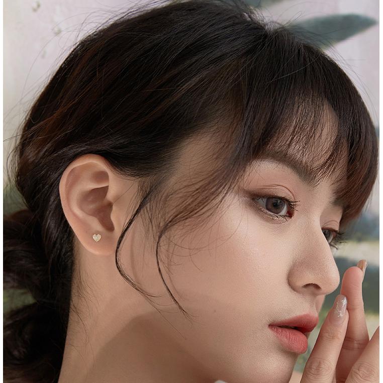 ピアス レディース 18K 金属アレルギー対応 ハート 小さめ シルバー925 ゴールド パヴェ 仕事 プレゼント オフィス |  | 05