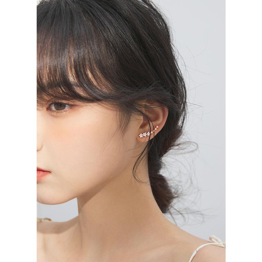 ピアス レディース 18K 金属アレルギー対応 シルバー925 ローズピンク 星 流れ星 スター 可愛い 誕生日 プレゼント 仕事 |  | 06