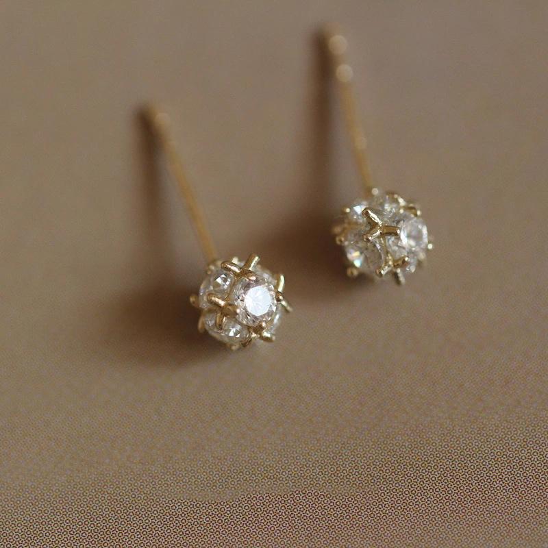 ピアス 18K レディース 小さめ アレルギー対応 ゴールド シルバー925 シンプル 安い セカンドピアス 華奢 18金 パヴェボールモチーフ 可愛い |  | 10