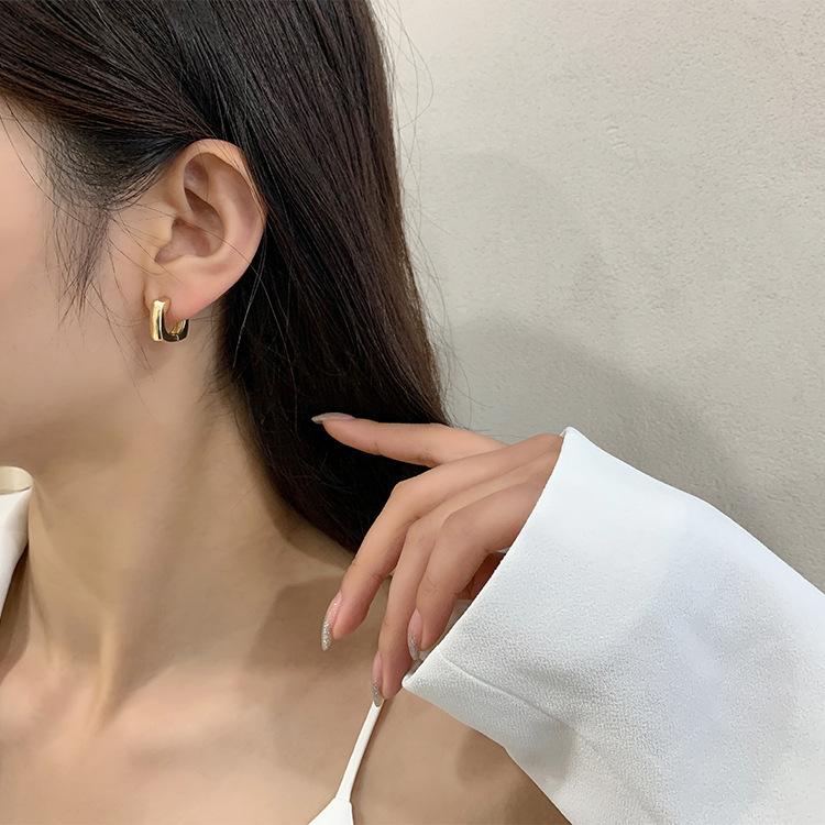 ピアス 18k 小さめ アレルギー対応 18金 レディース スクエア