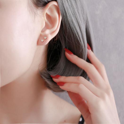 ピアス レディース 18k 小さめ アレルギー対応 ハート シルバー925 ゴールド 小ぶり 仕事 プレゼント オフィス |  | 02