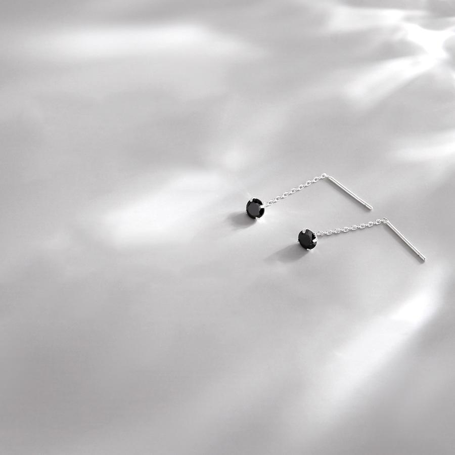 ピアス アレルギー対応 レディース 小さめ アメリカンピアス 一粒 チェーン ブラック 1粒 揺れる 仕事 プレゼント |  | 08